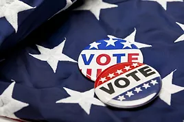 Vote buttons on flag